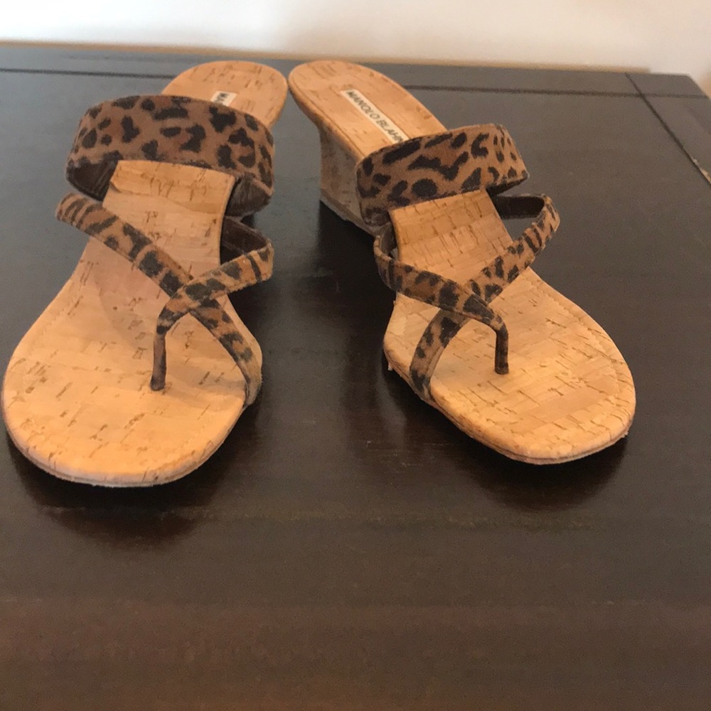 Manolo Blahnik Treca Wedge Sandal